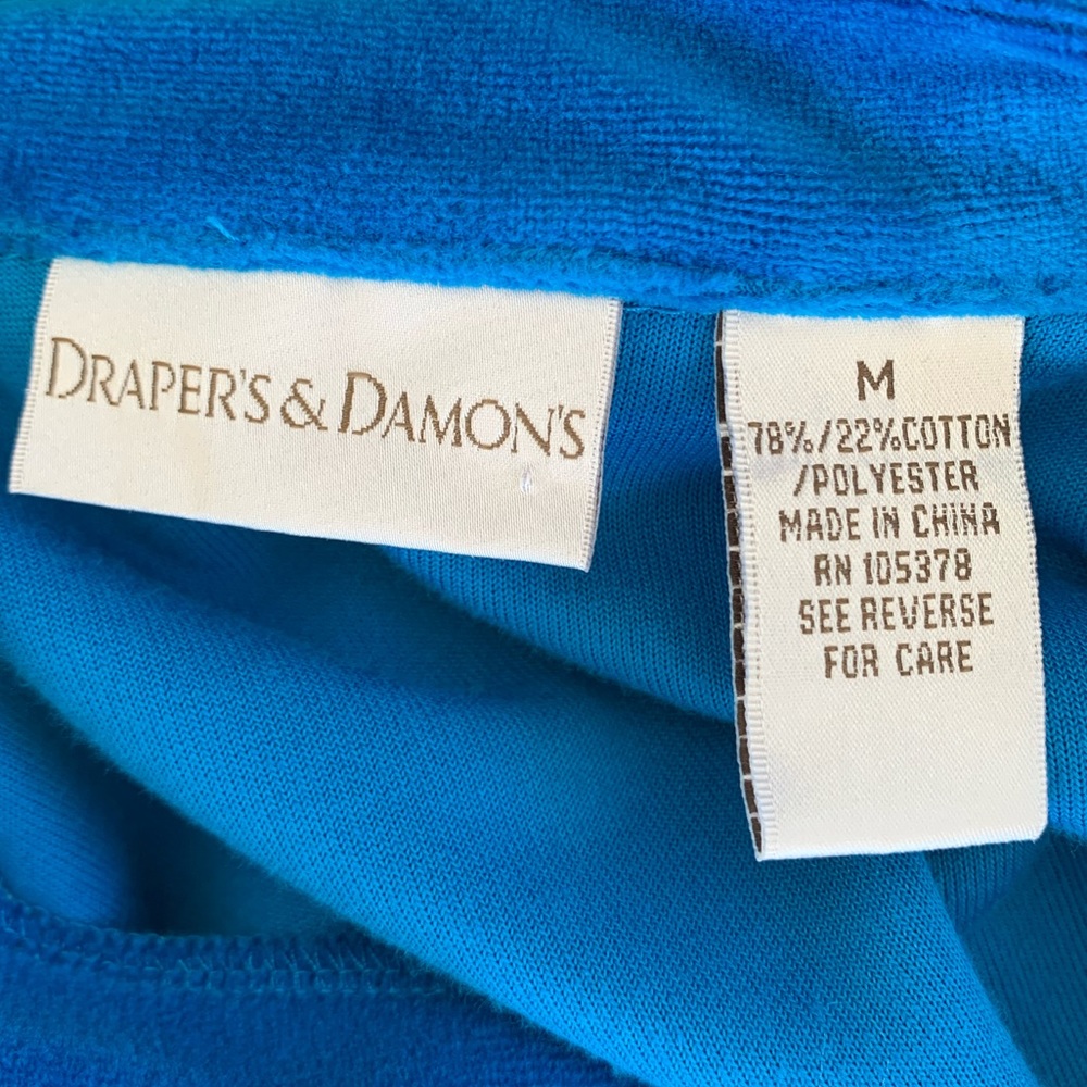 Vintage Velvet Robe Housedress With Gold Zipper - image 7